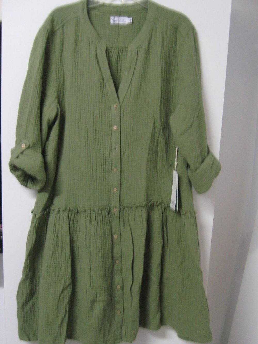 NWT Carve Designs Blair Dress in Olive Green Size M
